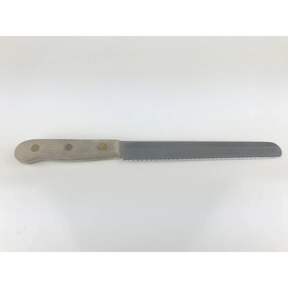 Chicago Cutlery BT7 Serrated Bread Knife Walnut Wood Handle Kitchen Utensil 7